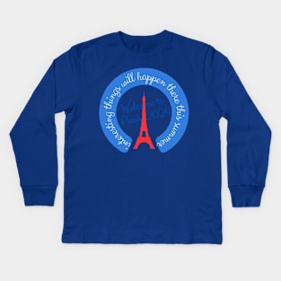 Travel destination 2024, Paris olympics Kids Long Sleeve T-Shirt